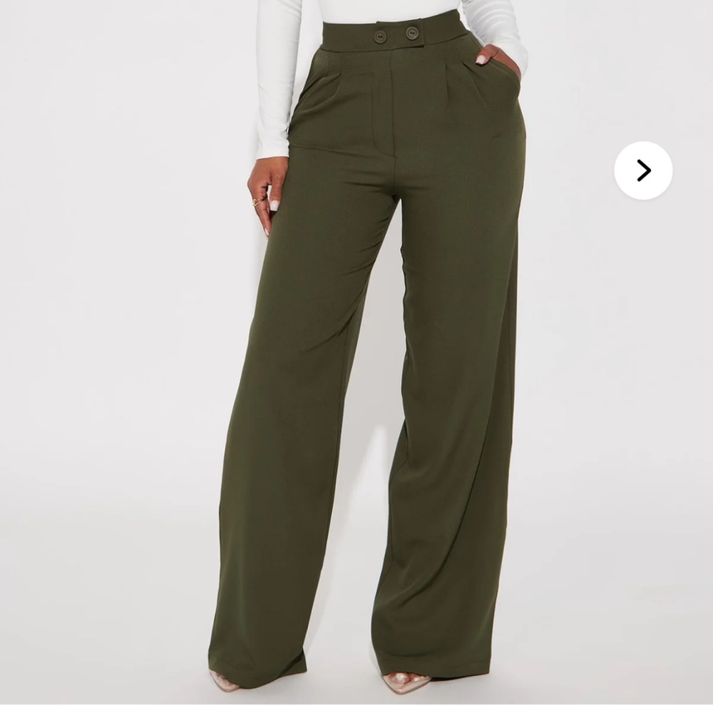 Green Wide leg pants